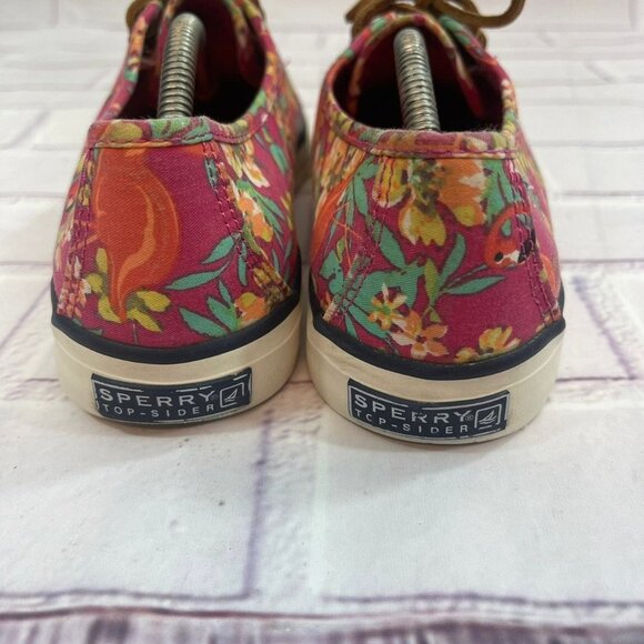 Sperry Floral Flamingo Print Flowers Spring Flats Shoes - Picture 6 of 10